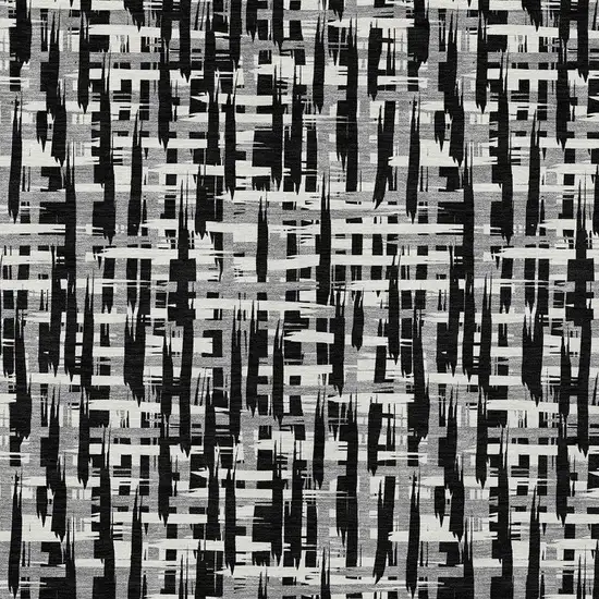 Black Gray And Ivory Abstract Washable Indoor Outdoor Area Rug Photo 6