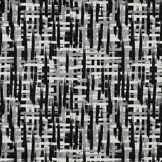 Black Gray And Ivory Abstract Washable Indoor Outdoor Area Rug Photo 6