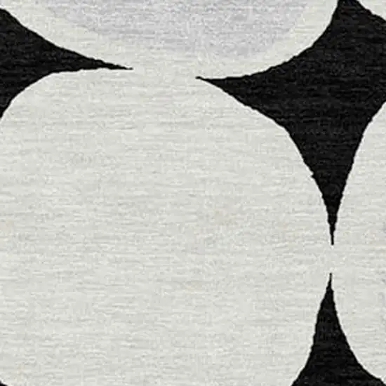 Black Gray And Ivory Abstract Washable Indoor Outdoor Area Rug Photo 6