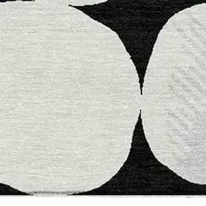Photo of Black Gray And Ivory Abstract Washable Indoor Outdoor Area Rug