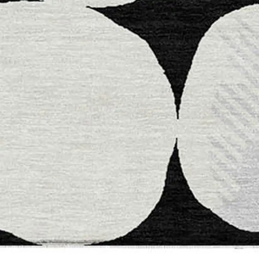 Black Gray And Ivory Abstract Washable Indoor Outdoor Area Rug Photo 6