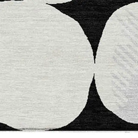 Black Gray And Ivory Abstract Washable Indoor Outdoor Area Rug Photo 6