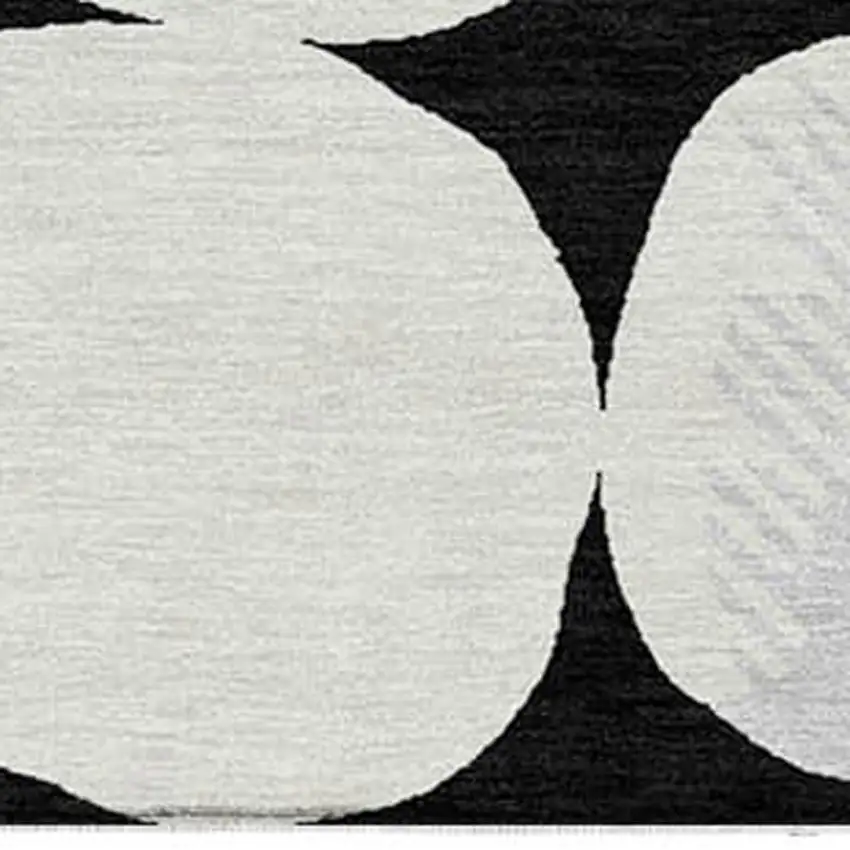 Black Gray And Ivory Abstract Washable Indoor Outdoor Area Rug Photo 6