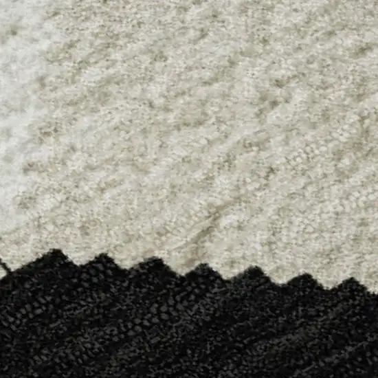 Black Gray And Ivory Geometric Washable Area Rug With UV Protection Photo 2