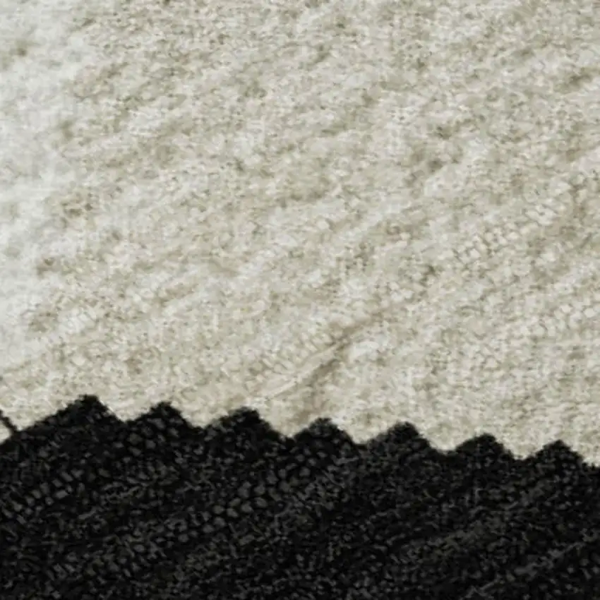 Black Gray And Ivory Geometric Washable Area Rug With UV Protection Photo 2