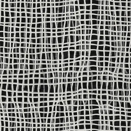 Black Gray And Ivory Striped Washable Indoor Outdoor Area Rug Photo 6