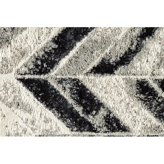 Gray And Black Chevron Area Rug Photo 8