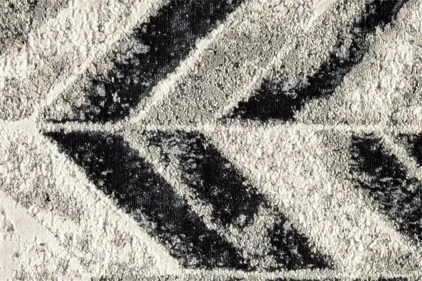 Gray And Black Chevron Area Rug Photo 8