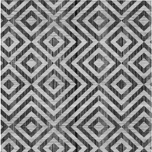 Photo of Black Gray And Silver Geometric Washable Indoor Outdoor Area Rug