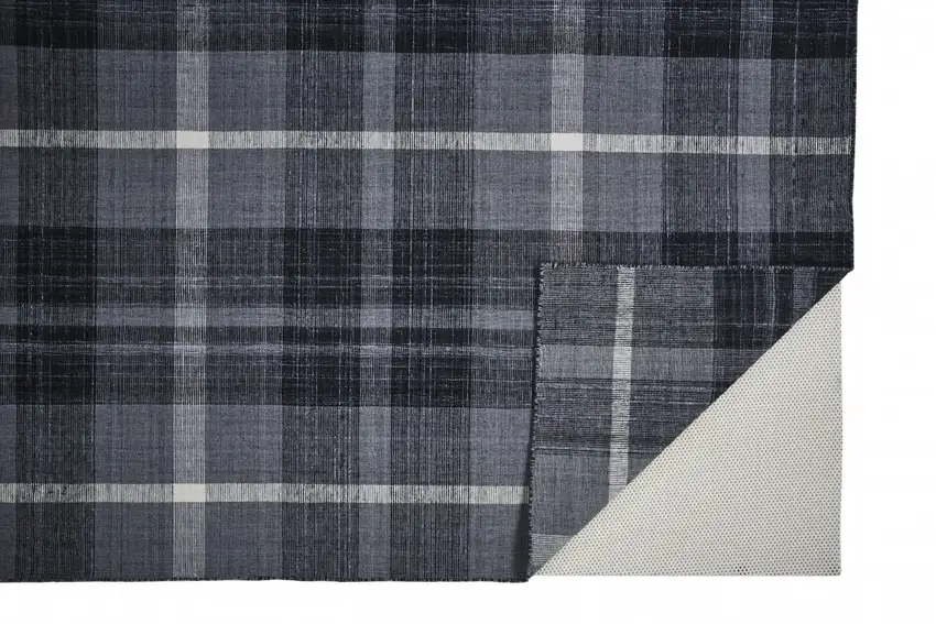 Black Gray And White Abstract Hand Woven Stain Resistant Area Rug Photo 1