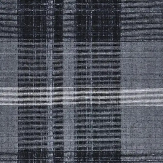 Black Gray And White Abstract Hand Woven Stain Resistant Area Rug Photo 3