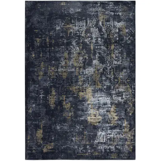 Black Gray Beige And Ivory Abstract Area Rug Photo 2