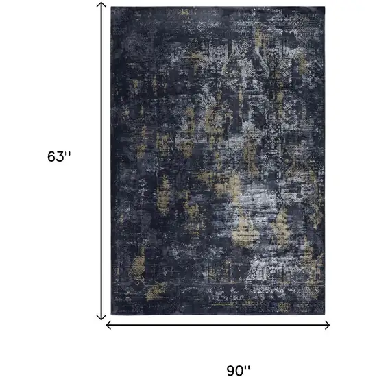 Black Gray Beige And Ivory Abstract Area Rug Photo 7