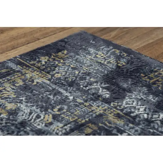 Black Gray Beige And Ivory Abstract Area Rug Photo 5