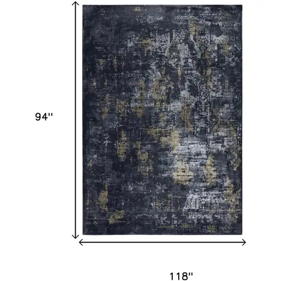 Black Gray Beige And Ivory Abstract Area Rug Photo 7