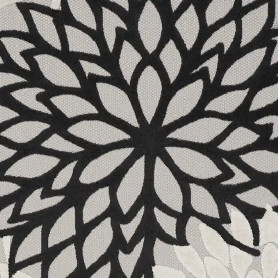 Black And White Handmade Indoor Outdoor Area Rug Photo 7