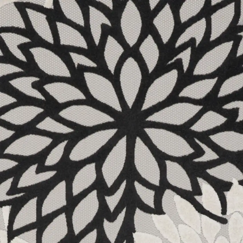 Black And White Handmade Indoor Outdoor Area Rug Photo 7
