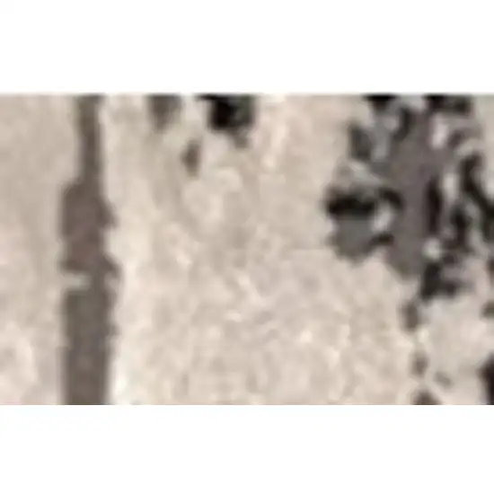 Black Gray and Beige Abstract Area Rug Photo 4