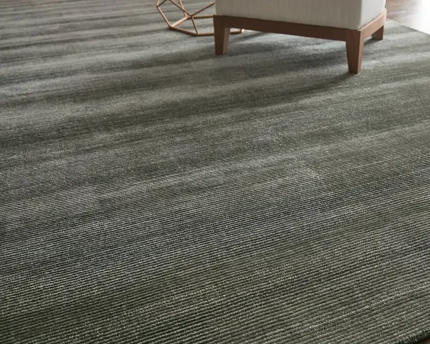 Black Hand Woven Area Rug Photo 5