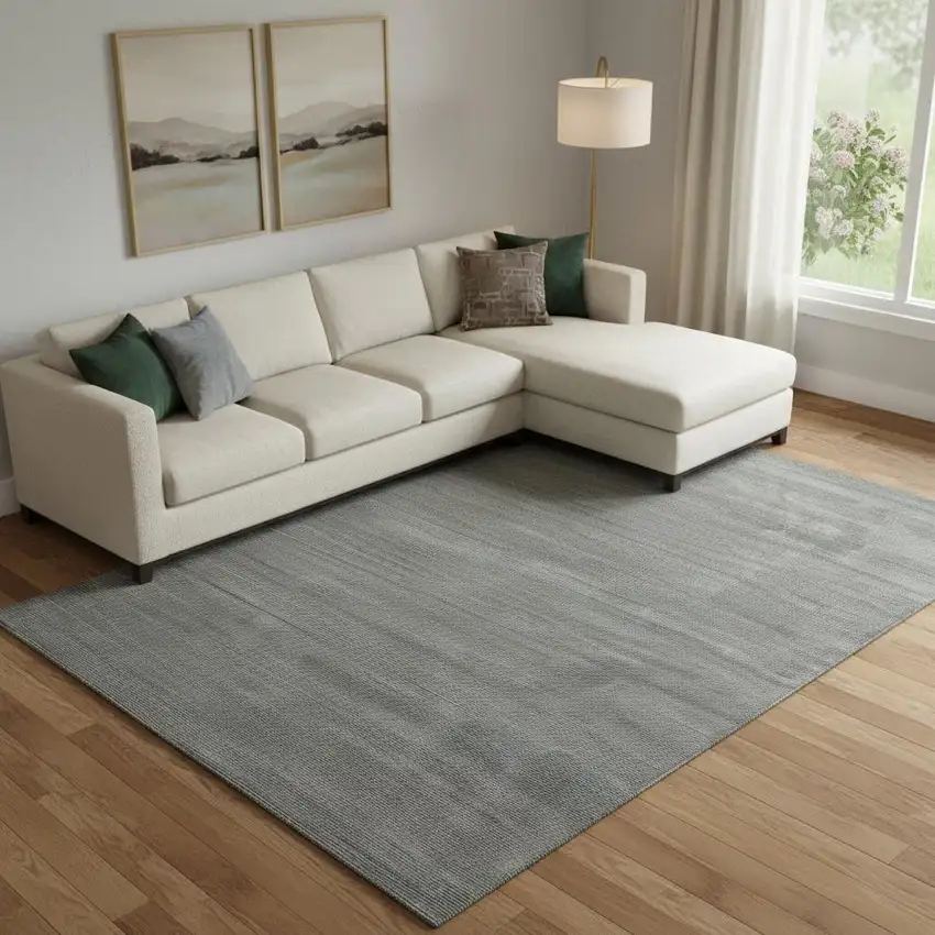 Black Hand Woven Area Rug Photo 1