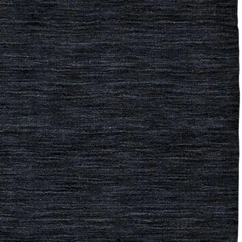 Black Hand Woven Runner Rug Photo 7