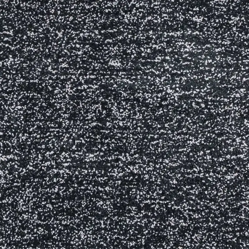 Black Heather Round Indoor Shag Rug Photo 3