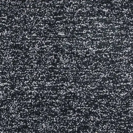 Black Heather Round Indoor Shag Rug Photo 3