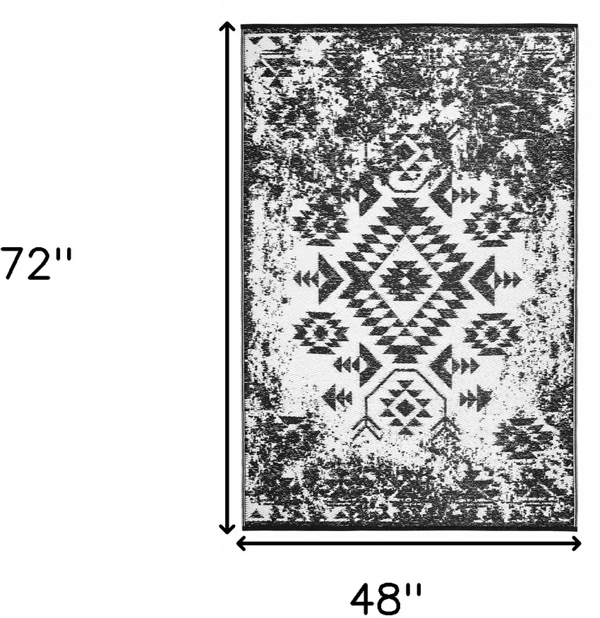 Black Indoor Outdoor Area Rug Photo 3