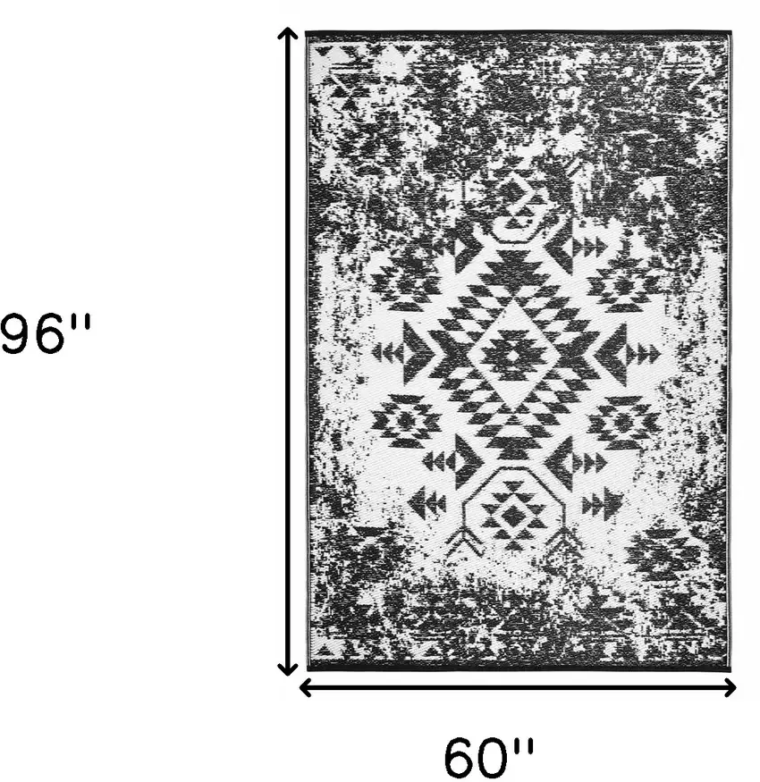 Black Indoor Outdoor Area Rug Photo 3