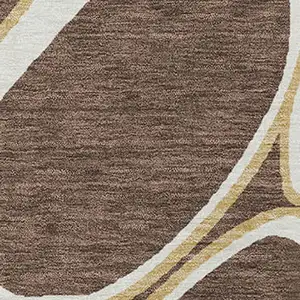 Photo of Black Ivory And Beige Abstract Washable Indoor Outdoor Area Rug
