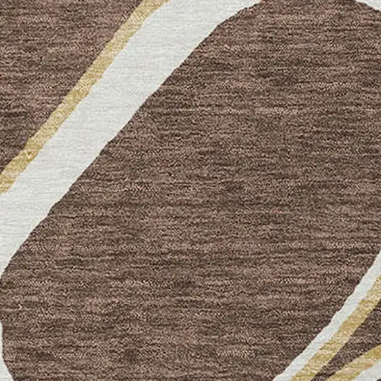 Black Ivory And Beige Abstract Washable Indoor Outdoor Area Rug Photo 6