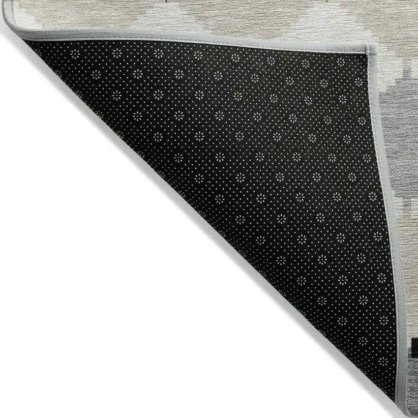 Black Ivory And Beige Geometric Washable Indoor Outdoor Area Rug Photo 4