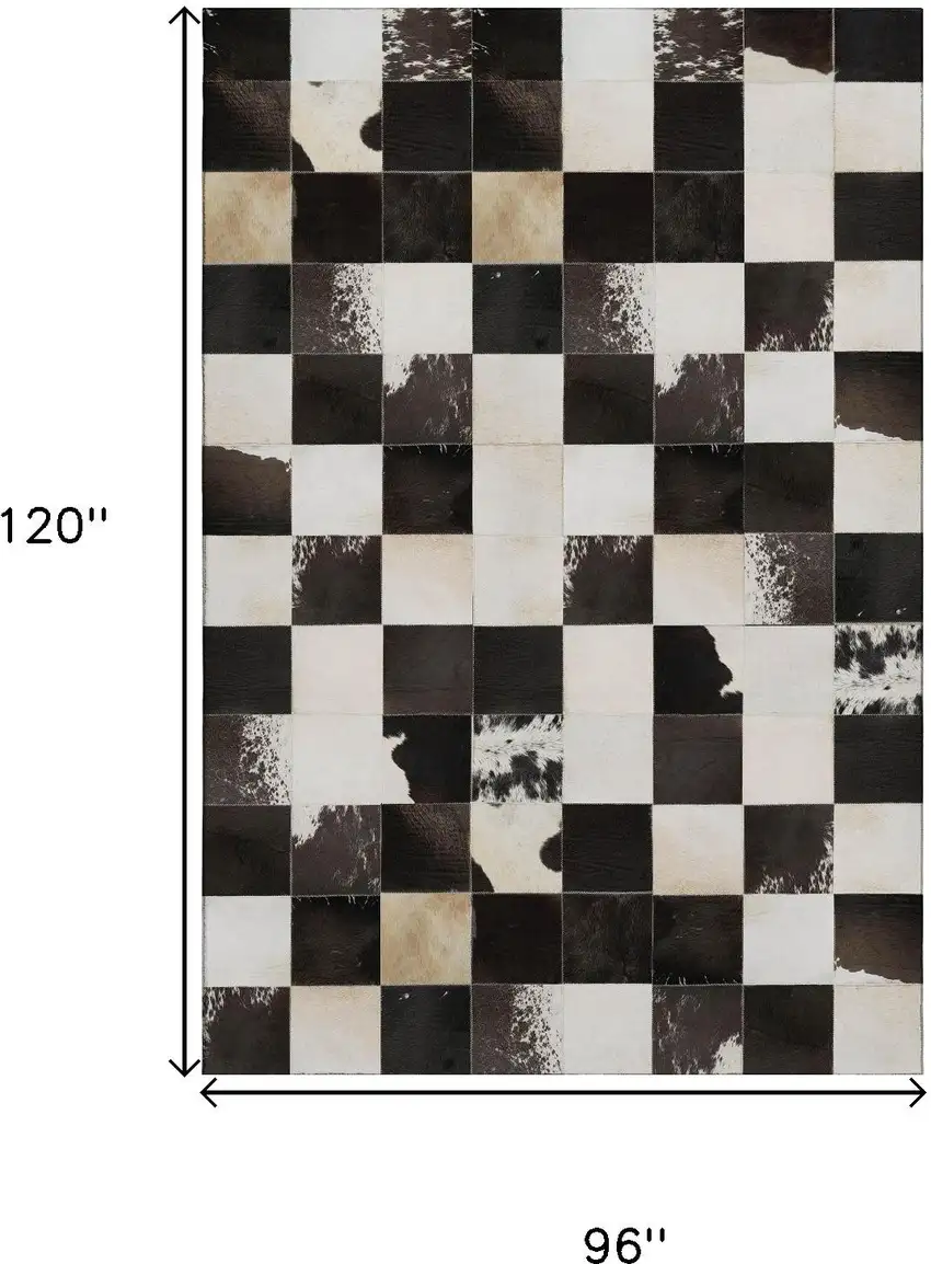 Black Ivory And Beige Patchwork Washable Area Rug With UV Protection Photo 3