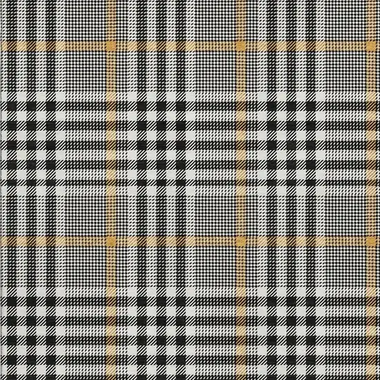 Black Ivory And Gold Plaid Washable Area Rug With UV Protection Photo 3