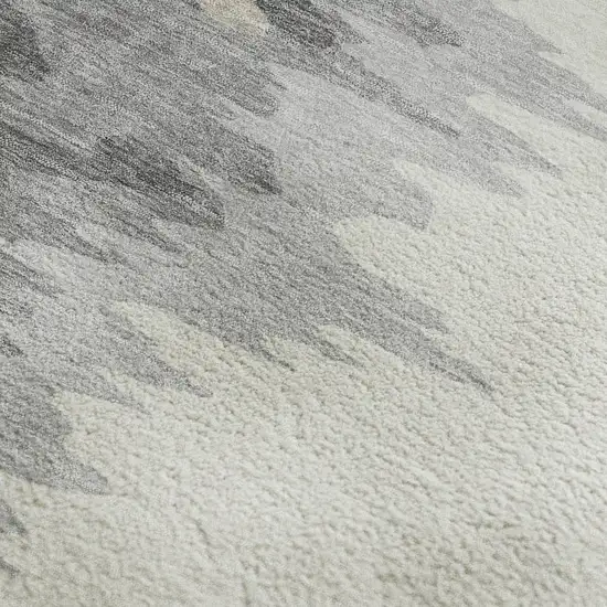 Black Ivory And Gray Abstract Washable Area Rug With UV Protection Photo 2