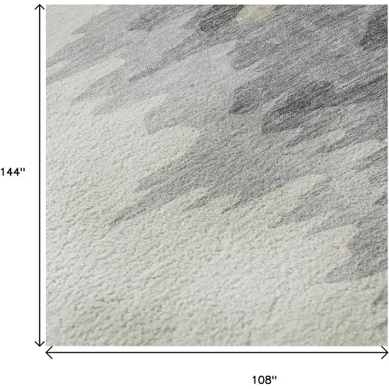 Black Ivory And Gray Abstract Washable Area Rug With UV Protection Photo 9