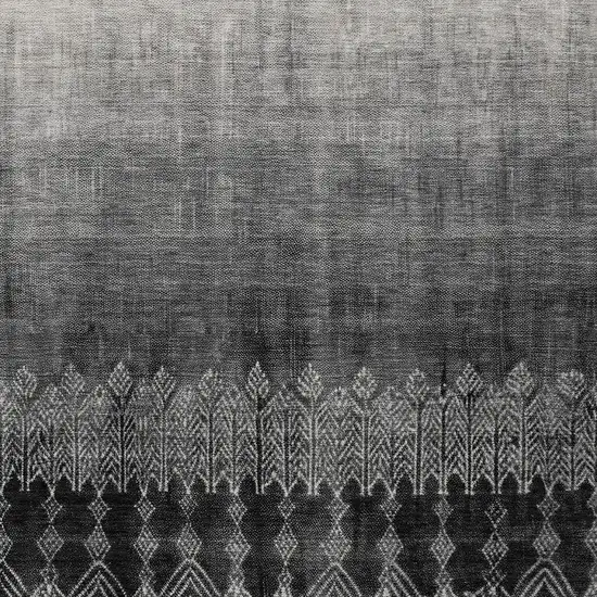 Black Ivory And Gray Ombre Washable Indoor Outdoor Area Rug Photo 5