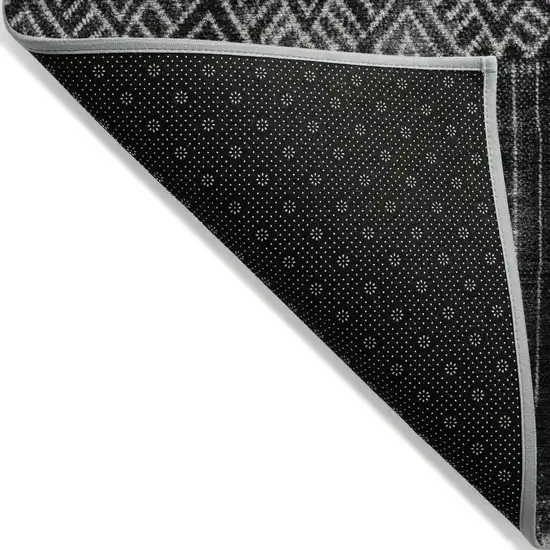 Black Ivory And Gray Ombre Washable Indoor Outdoor Area Rug Photo 3