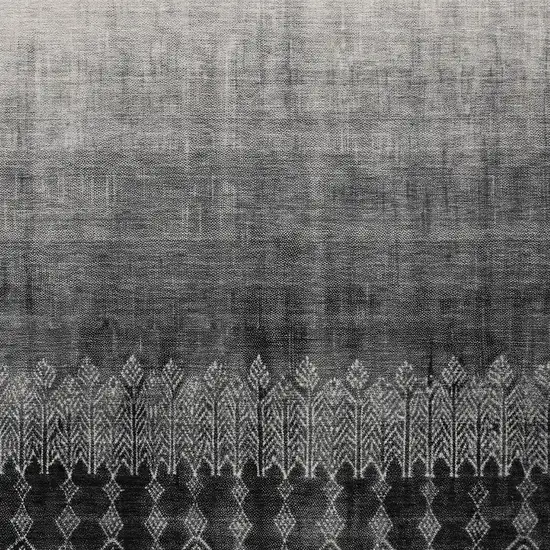 Black Ivory And Gray Ombre Washable Indoor Outdoor Area Rug Photo 5