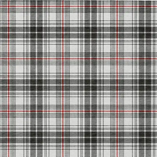 Black Ivory And Red Plaid Washable Indoor Outdoor Area Rug Photo 6