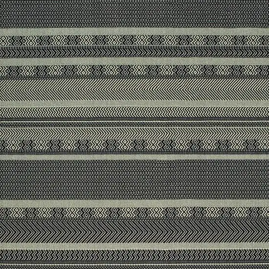 Black Ivory Machine Woven Geometric Indoor Area Rug Photo 4