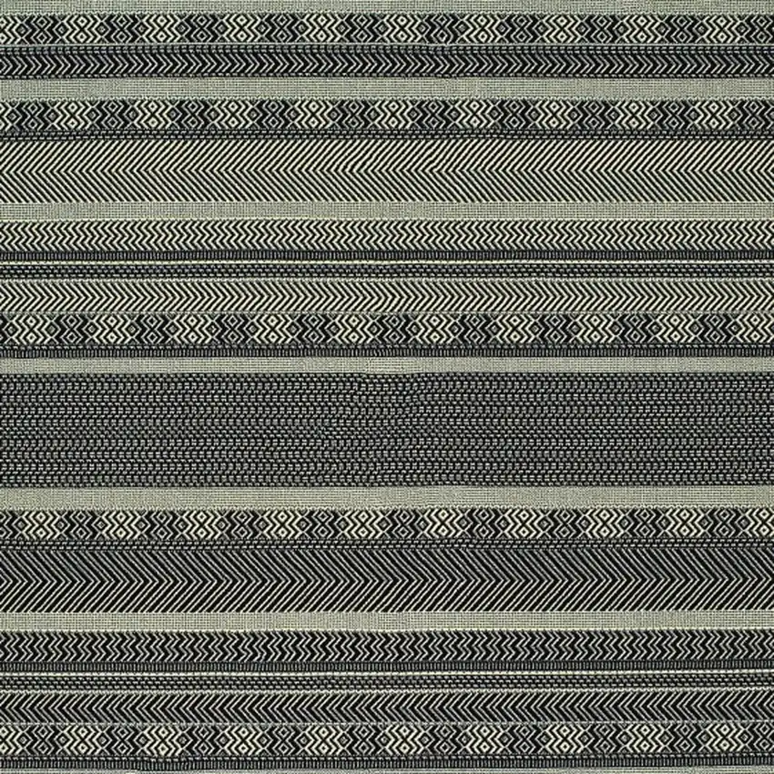 Black Ivory Machine Woven Geometric Indoor Area Rug Photo 4