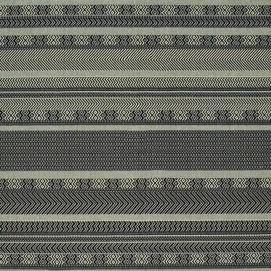 Black Ivory Machine Woven Geometric Indoor Area Rug Photo 4