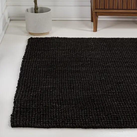 Black Jute Handmade Area Rug Photo 8