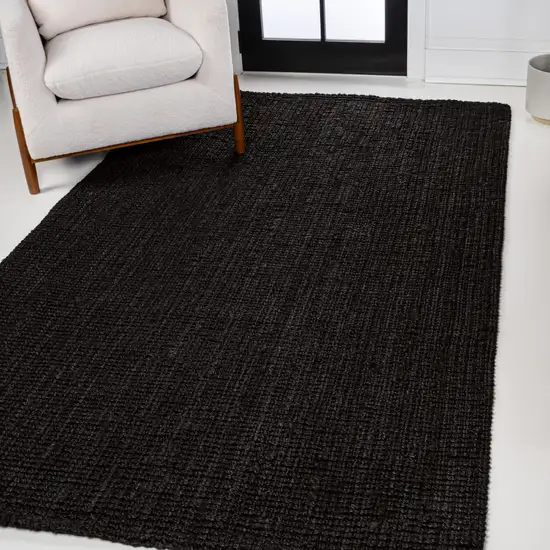 Black Jute Handmade Area Rug Photo 5