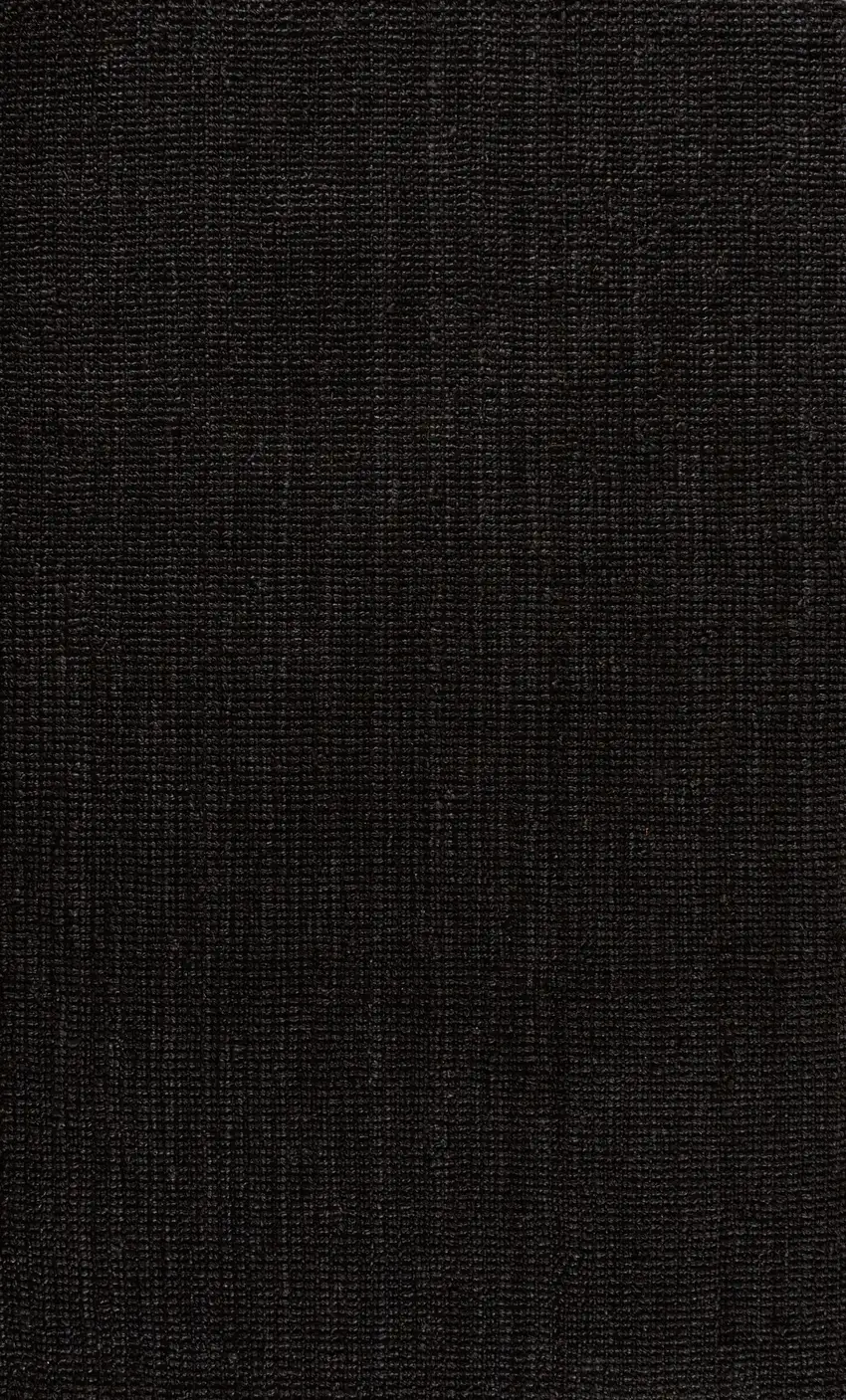 Black Jute Handmade Area Rug Photo 2