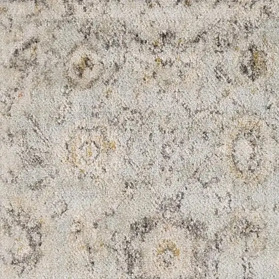 Black Mint Green And Ivory Floral Distressed Area Rug Photo 3