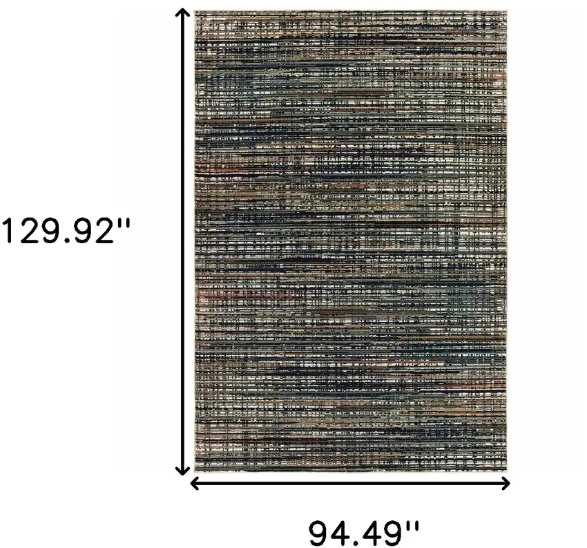 Black Navy Gold Ivory And Blush Abstract Power Loom Stain Resistant Area Rug Photo 7
