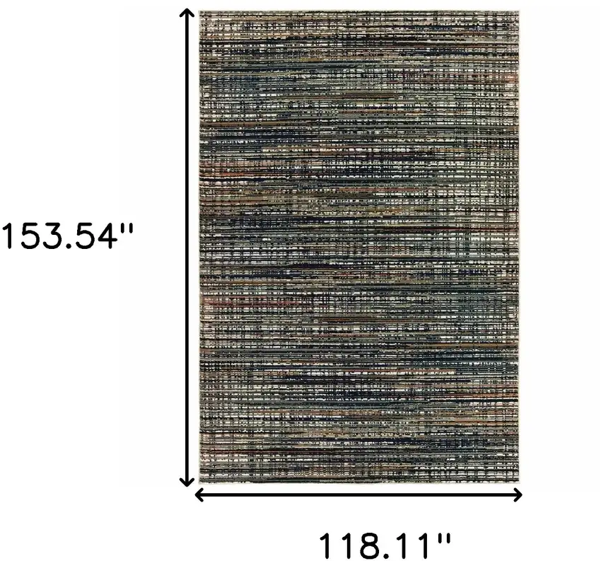 Black Navy Gold Ivory And Blush Abstract Power Loom Stain Resistant Area Rug Photo 7