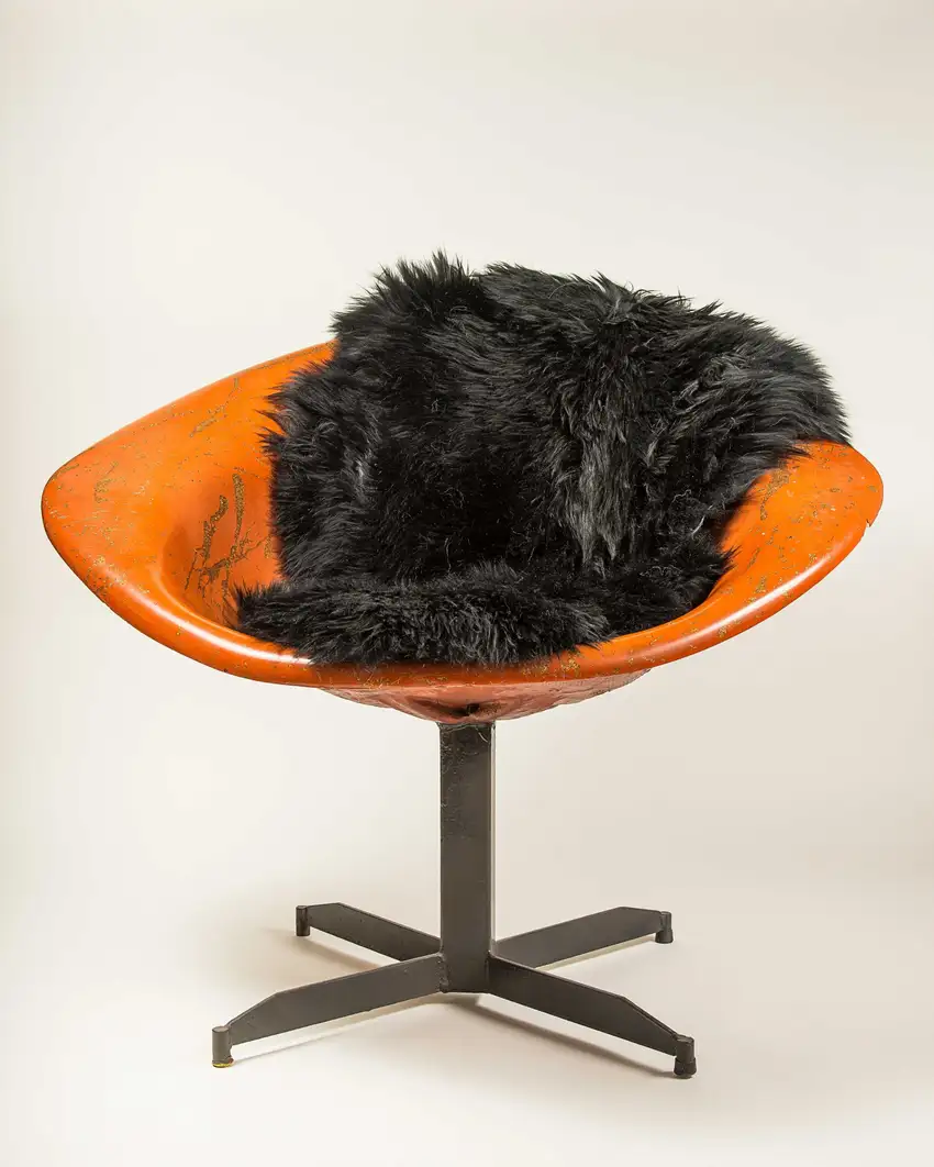 Black New Zealand Natural Sheepskin Rug Photo 6